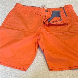Original Penguin Bright Orange Men's Flat Front Shorts